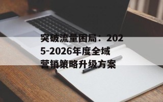 突破流量困局：2025-2026年度全域营销策略升级方案