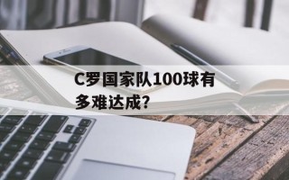C罗国家队100球有多难达成？
