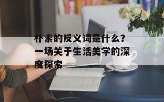 朴素的反义词是什么？一场关于生活美学的深度探索