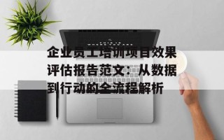 企业员工培训项目效果评估报告范文：从数据到行动的全流程解析