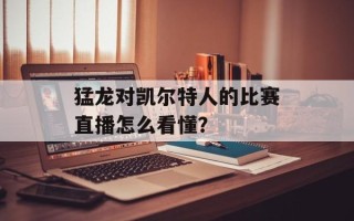 猛龙对凯尔特人的比赛直播怎么看懂？
