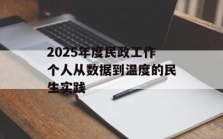 2025年度民政工作个人从数据到温度的民生实践