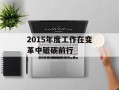 2015年度工作在变革中砥砺前行