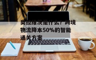 奥拉维茨是什么？跨境物流降本50%的智能通关方案