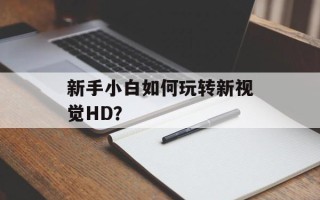 新手小白如何玩转新视觉HD？