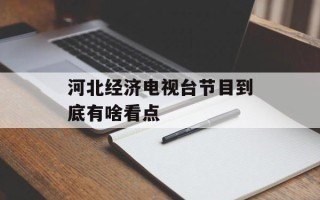 河北经济电视台节目到底有啥看点