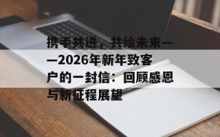 携手共进，共绘未来——2026年新年致客户的一封信：回顾感恩与新征程展望
