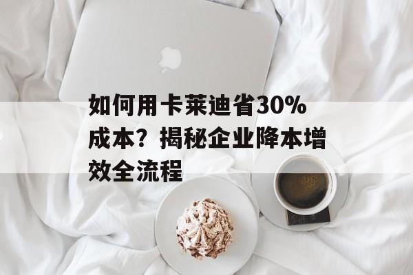 如何用卡莱迪省30%成本？揭秘企业降本增效全流程-第1张图片-
